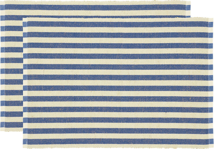 Södahl Dækkeserviet 33x48 2-pk Statement Stripe Blue Blue