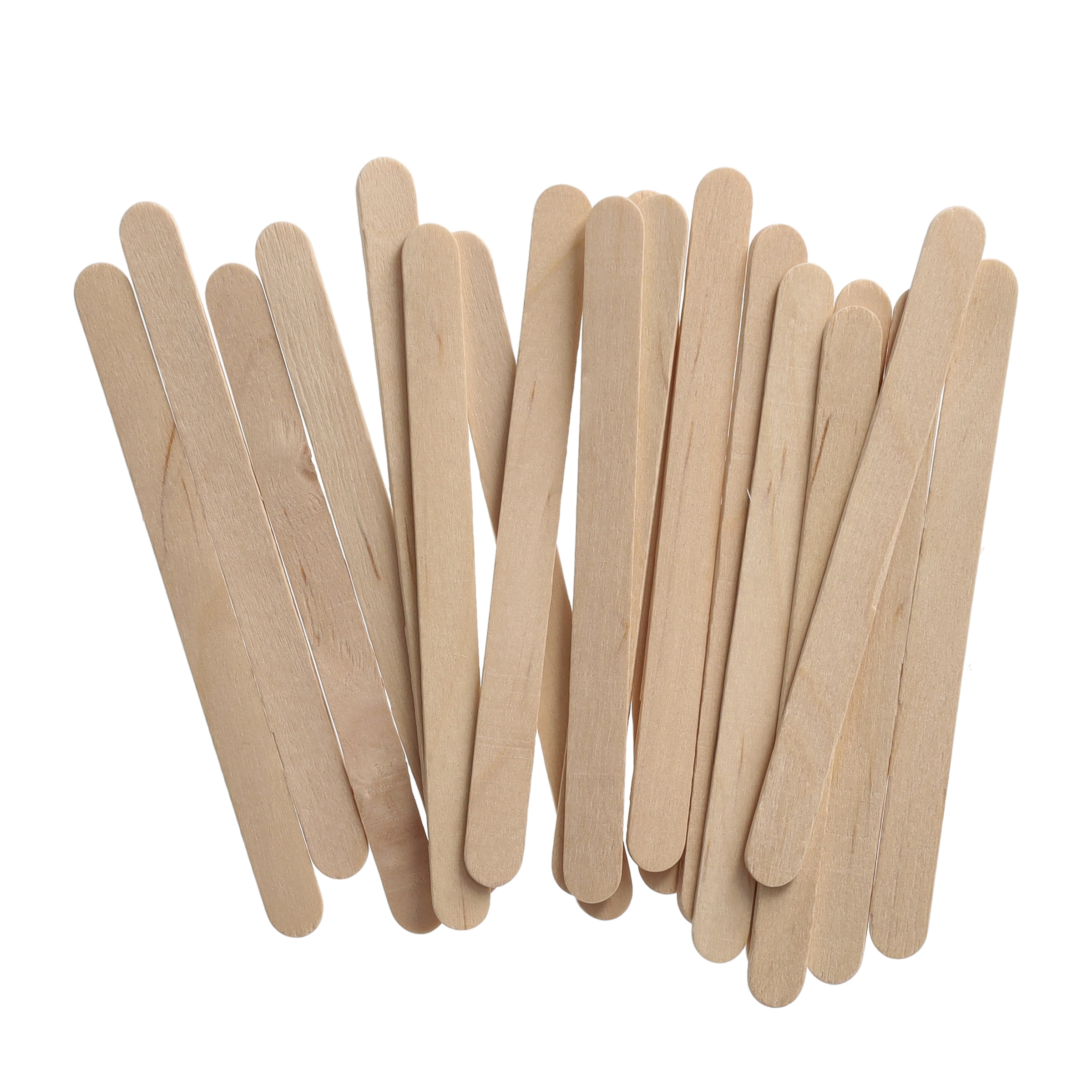(50er Set) 11.5cm Holz Eis Stiele DIY Glacé Sticks Eiscreme Stäbe zum Basteln / Backen - Braun