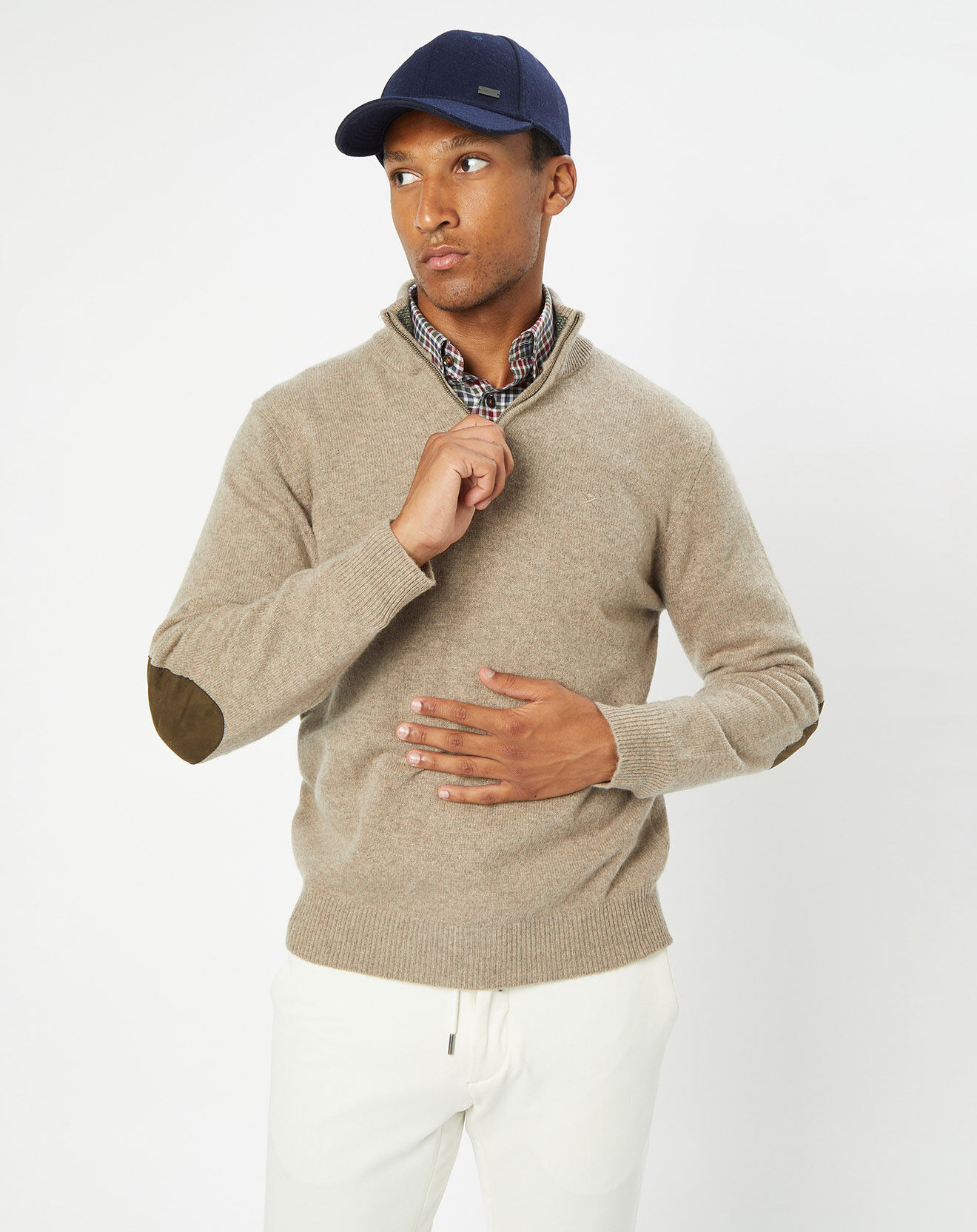 Hackett London Casquette en Laine mélangée Feutre bleu marine