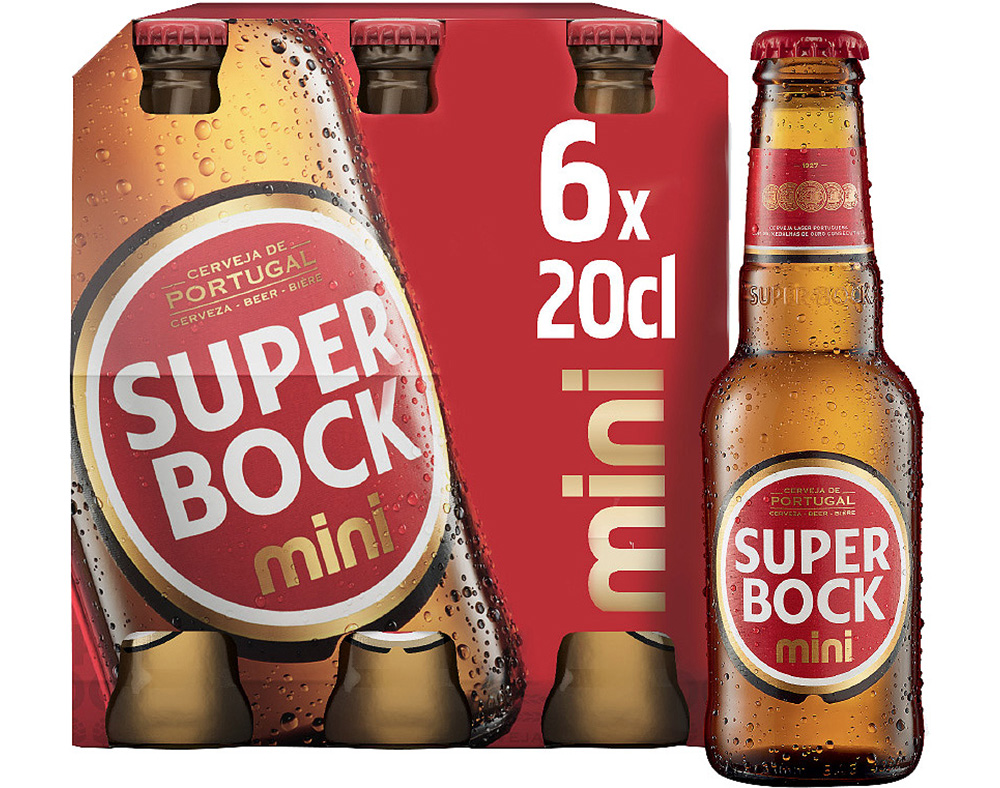 CERVEJA SUPER BOCK MINI 6X0.20L