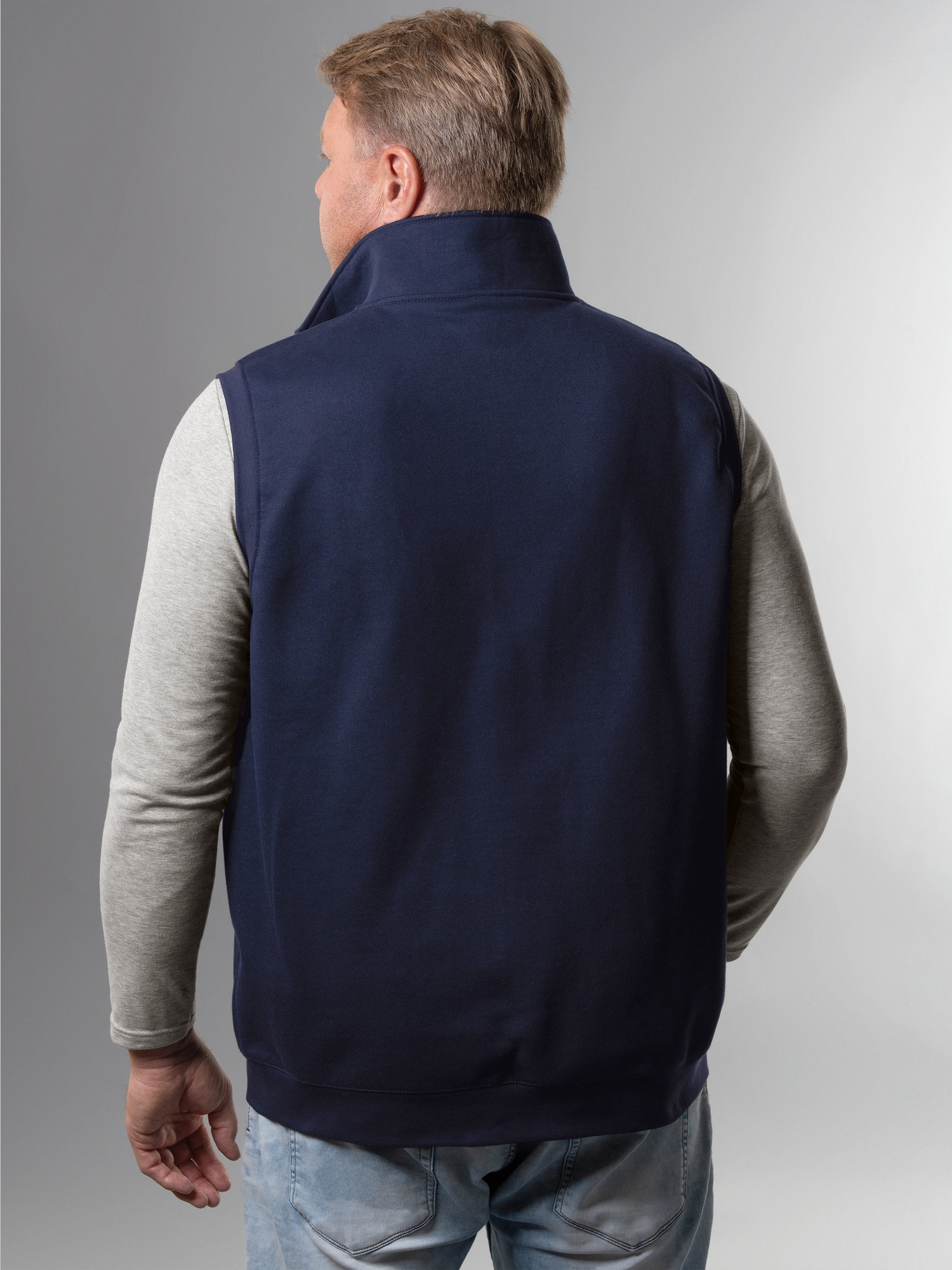 Weste aus bequemem Sweat-Material Navy