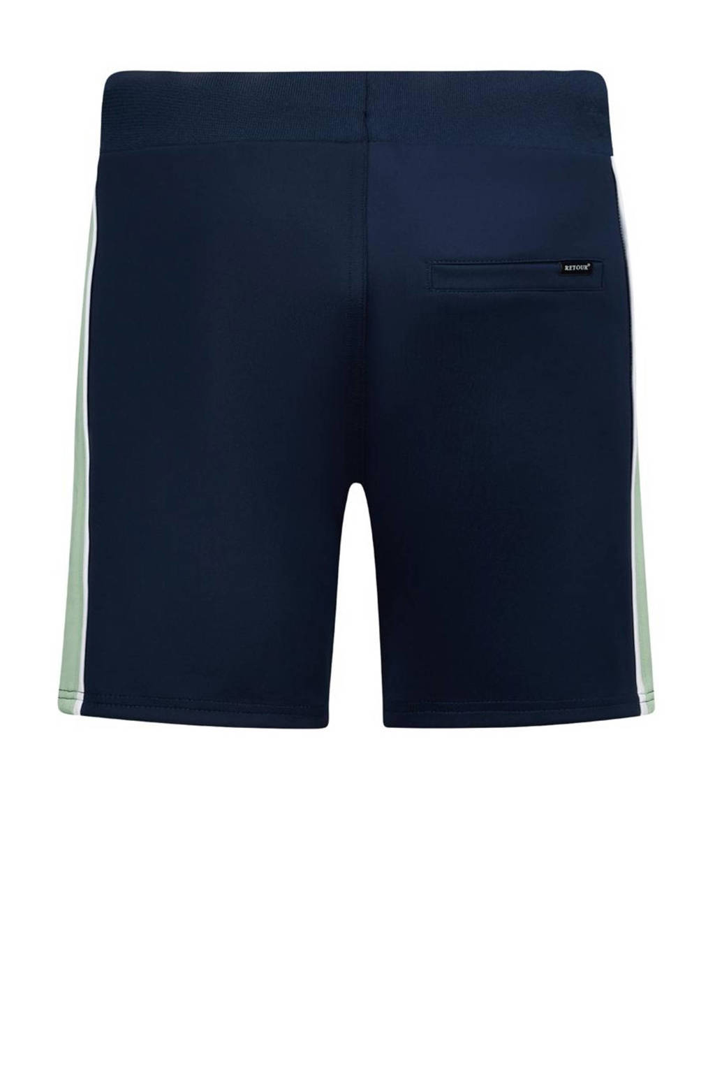 Retour Jeans sweatshort Lars donkerblauw/zachtgroen