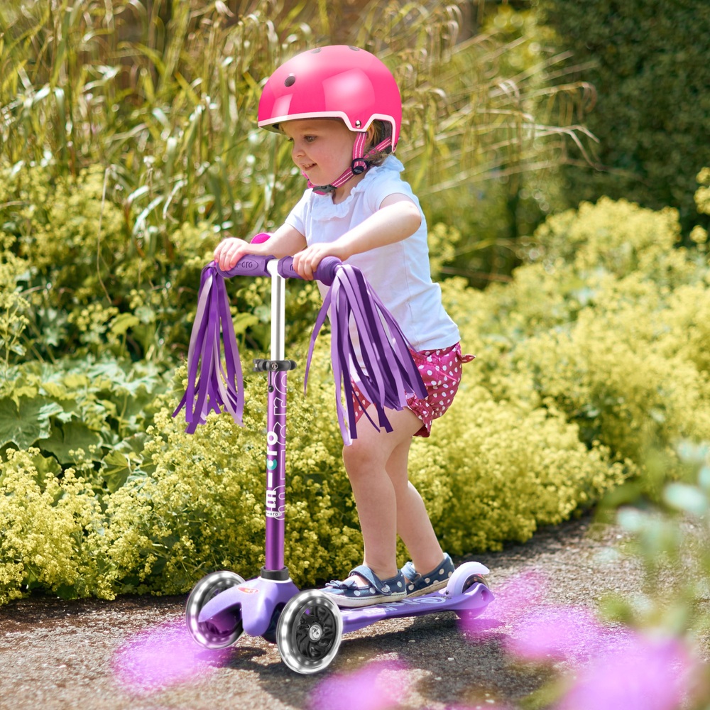 Mini Micro Deluxe LED-Scooter Lila