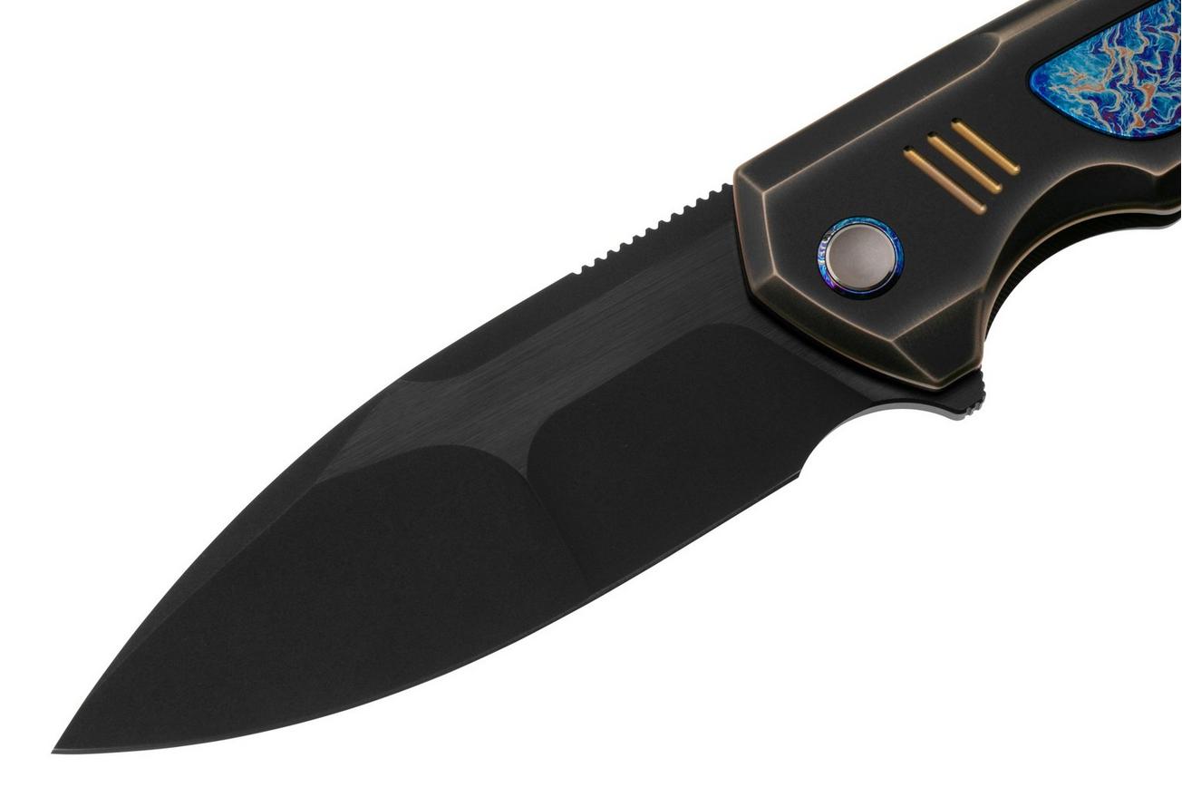 WE Knife Hyperactive WE23030-4 Black Brushed Vanax, Bronze/Black Titanium Flamed Titanium, zakmes