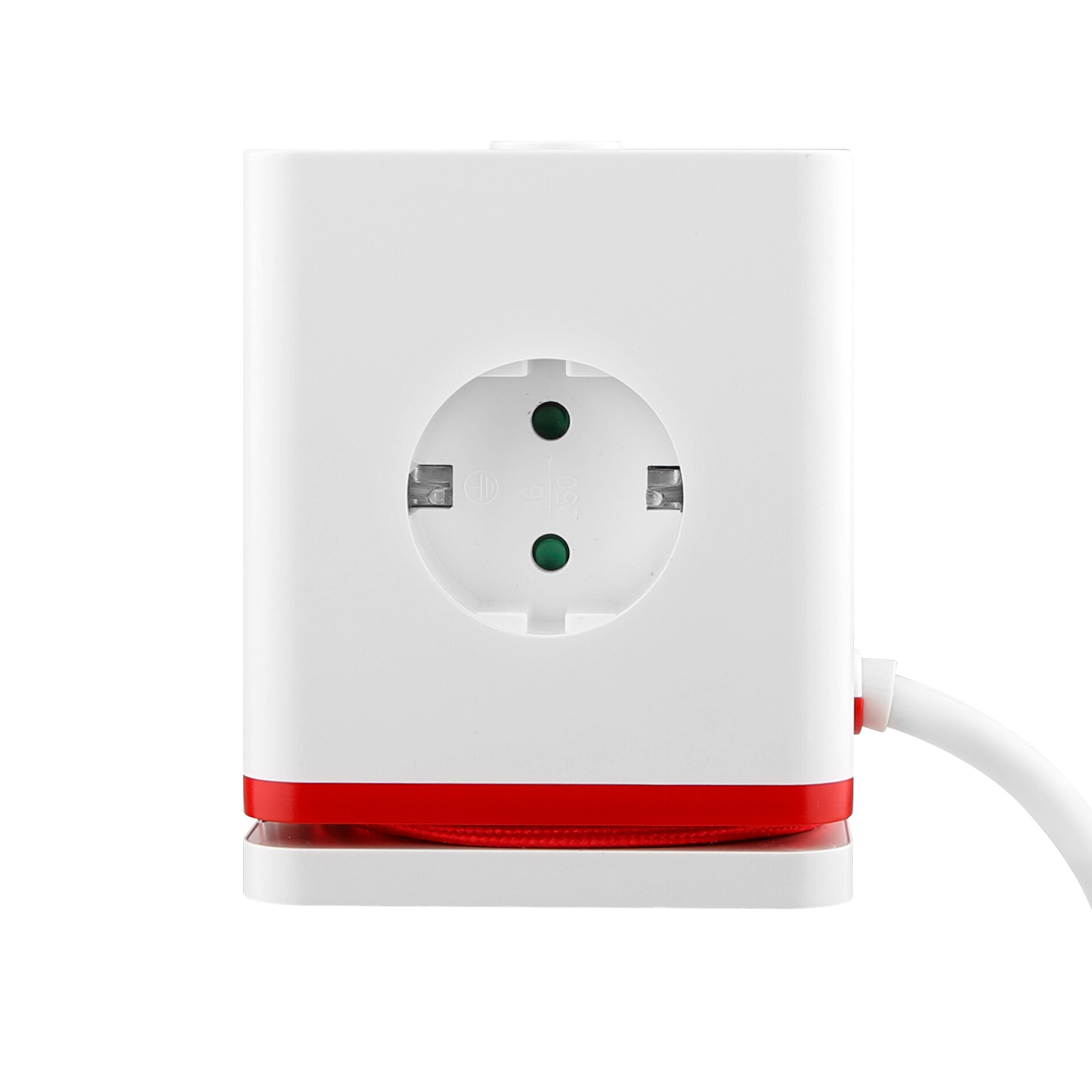 Steckdosenwürfel SW 1000 3-fach Schutzkontaktteckdose + 2 x USB-A und 1 x USB-C weiß