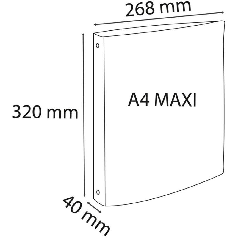 Classeur 4 anneaux 30 mm polypropylène Chromaline - A4 maxi