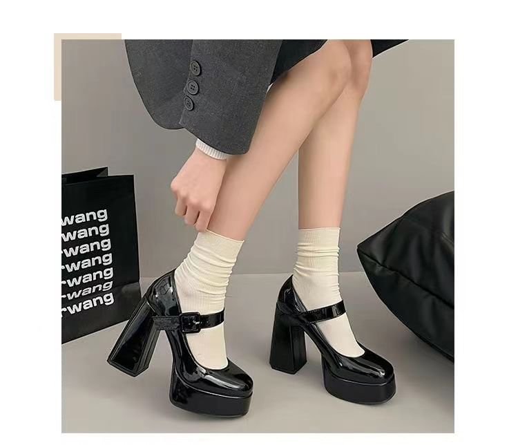 Silverslyre - Mary Jane-schoenen met plateauzool en dikke hak