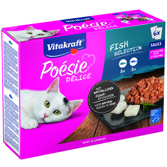 Multipack Poésie Délice pour chat - Poisson en sauce 6x85g