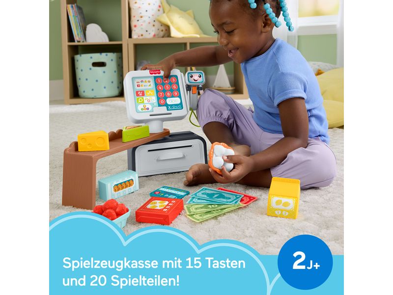 Fisher-Price Meine erste Spielkasse Elektrisches Lernspielzeug für Kleinkinder