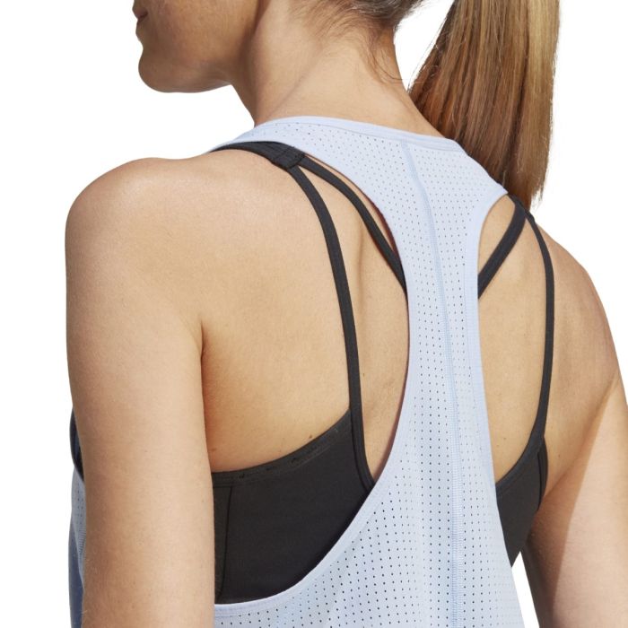 adidas Dame Singletter Fast Tank Top Blå
