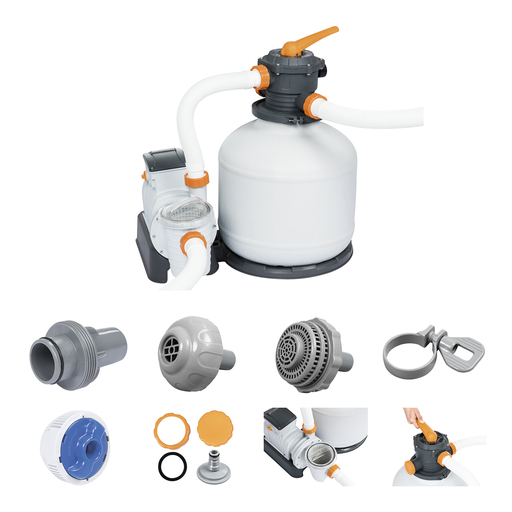 Depuradora De Arena Bestway 11.355 L/h Conexión 38 Mm