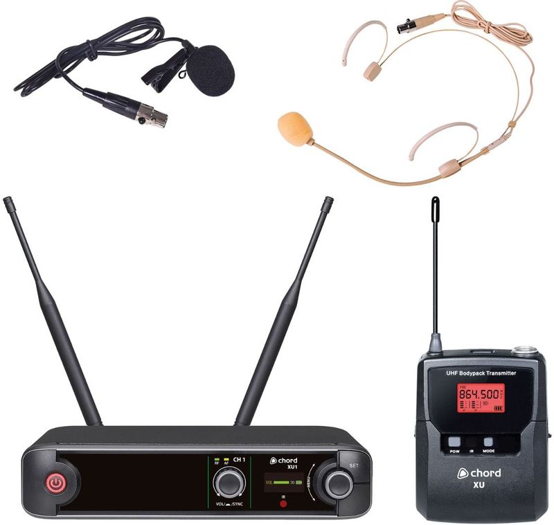 Chord XU1-B Microfoon systeem met bodypack nekband -  dasspeld microfoon