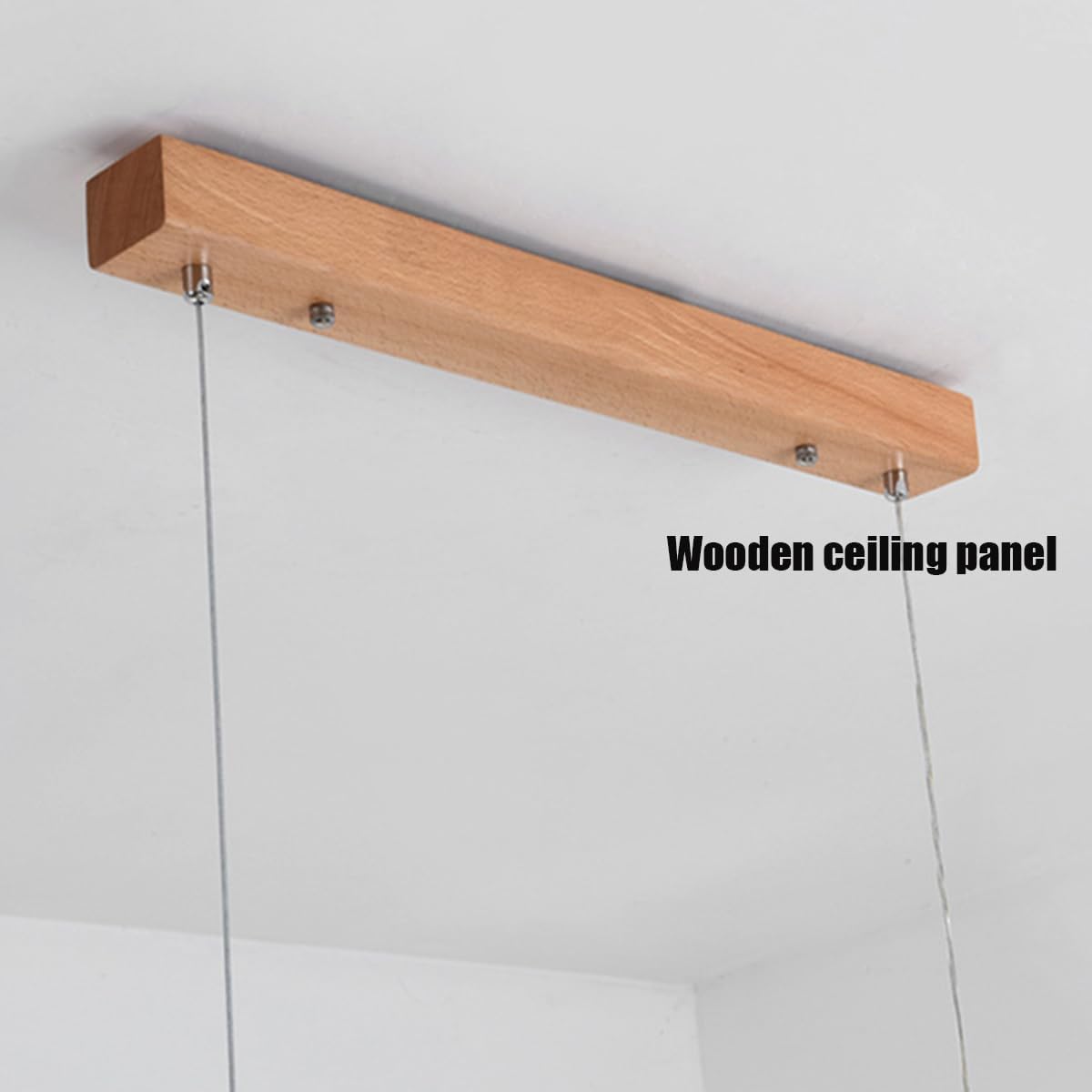 LED Pendelleuchte esstisch holz Dimmbar, Moderne Hängelampe mit Fernbedienung,Linear Design Hängeleuchte Esstisch lampe, Höhenverstellbar Holzlampe für Esszimmer Büro Küchenlampe (100cm)