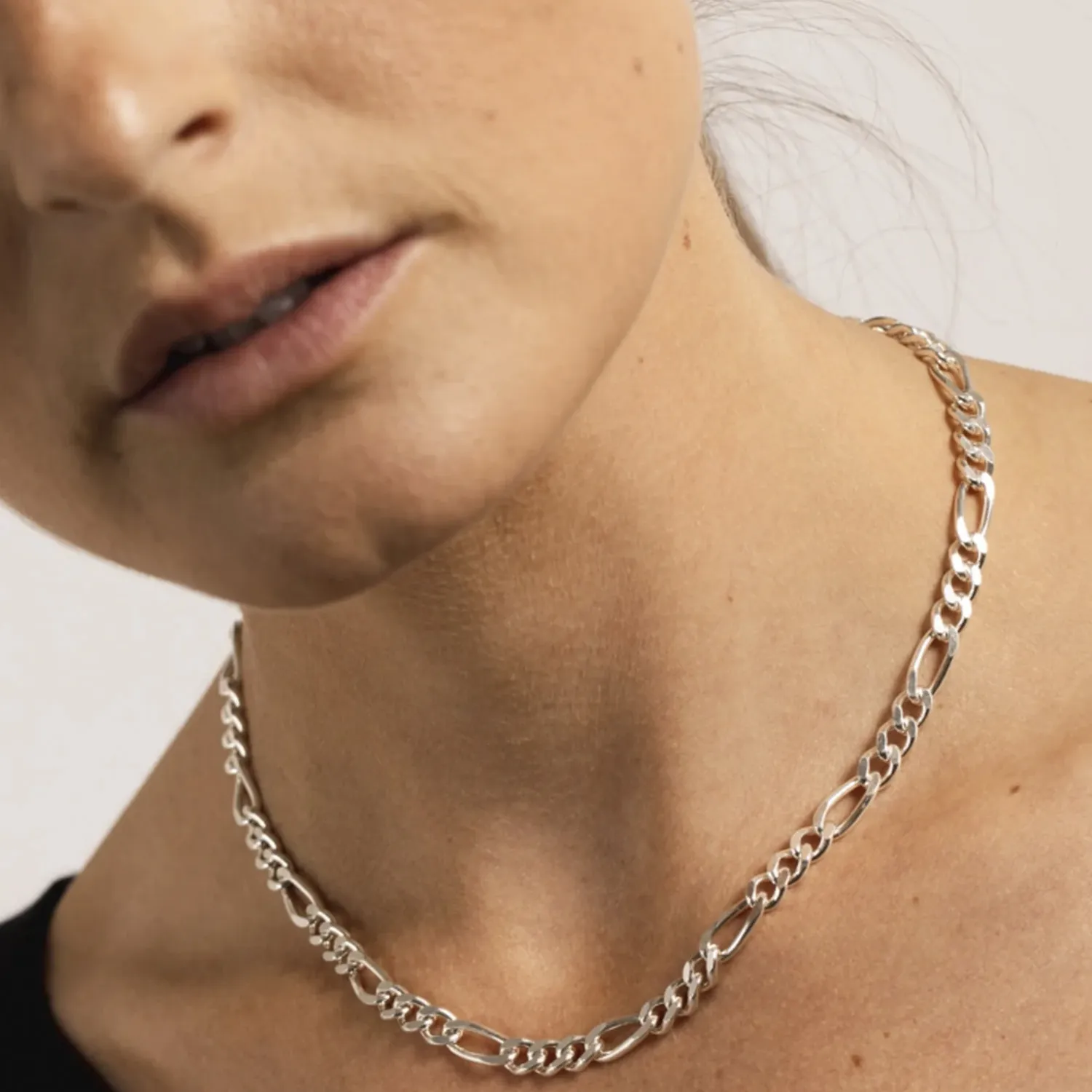 IX Studios Chunky Figaro Chain Halskæde 22 kt. Sølv DMM0341SL
