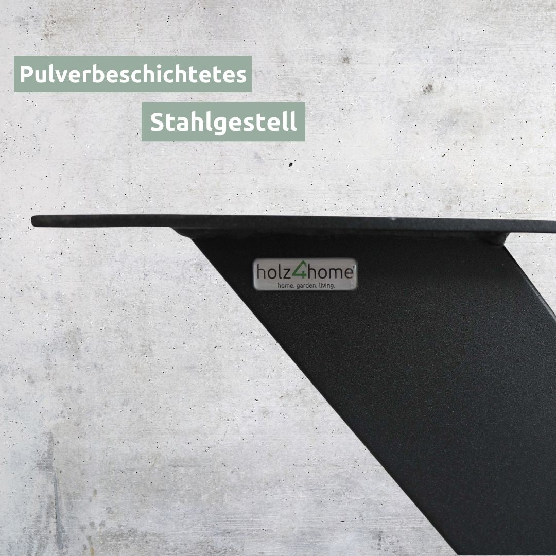 holz4home® Hora Spider Tischgestell Mittelfuß metall schwarz