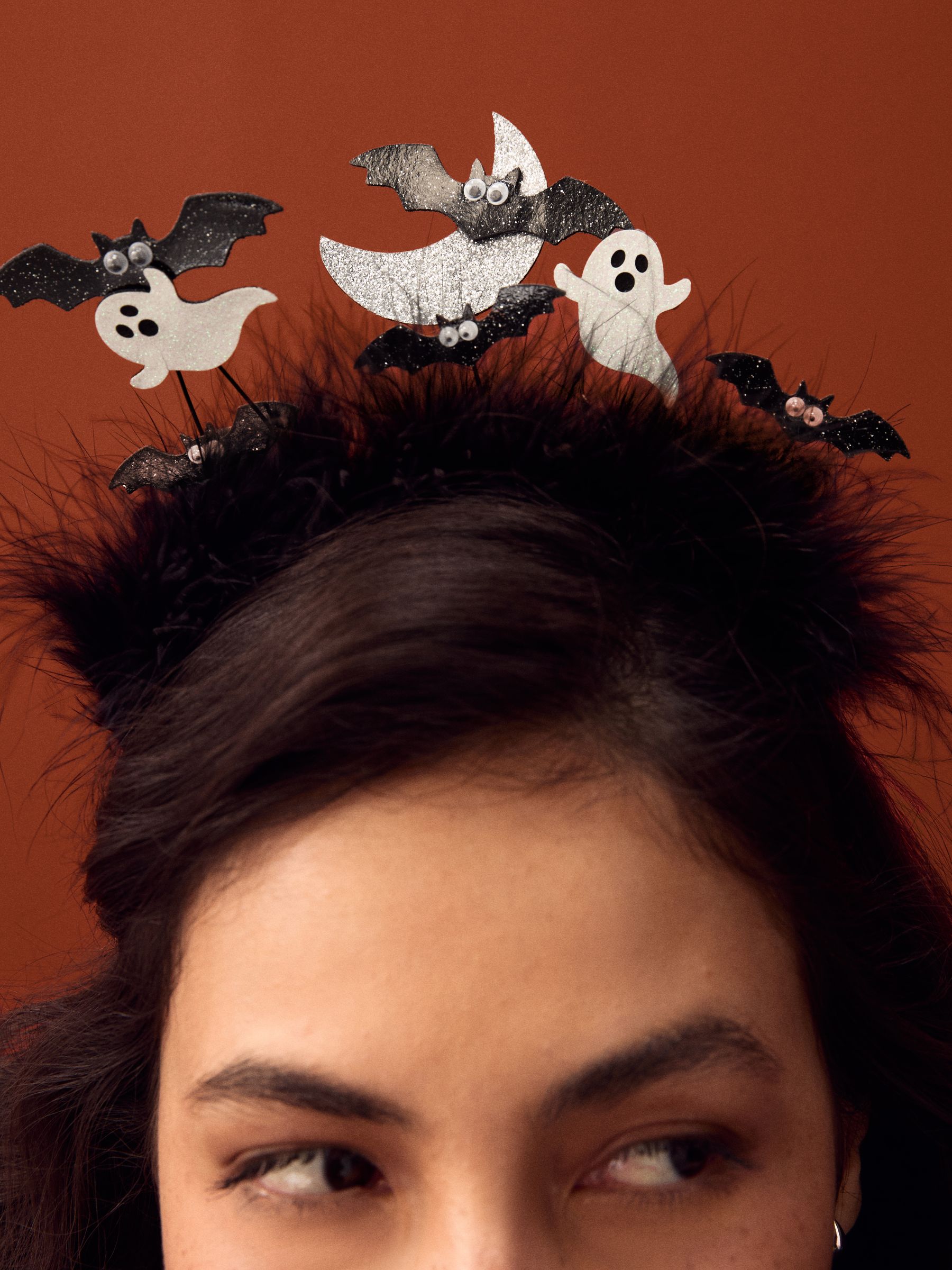 Zwart - Halloween-vliegende-vleermuizen-haarband