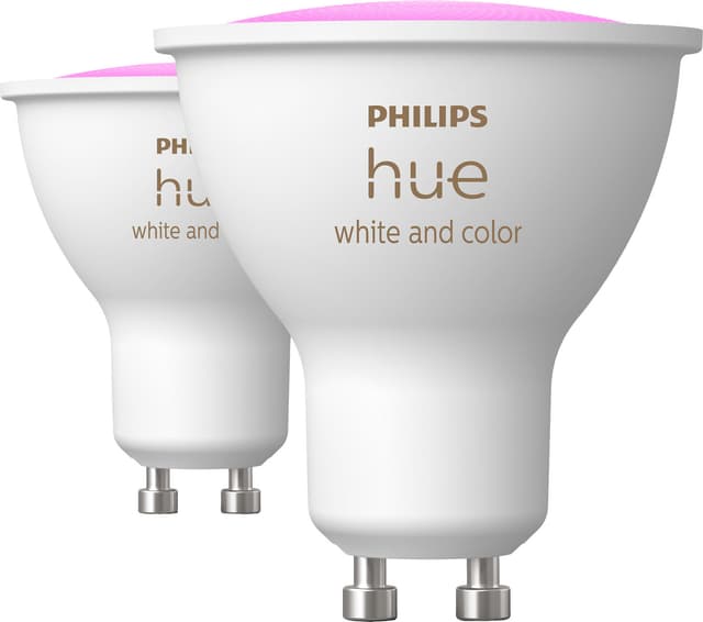 Philips Hue WAC-pære 4,2W GU10 (dobbeltpakke)