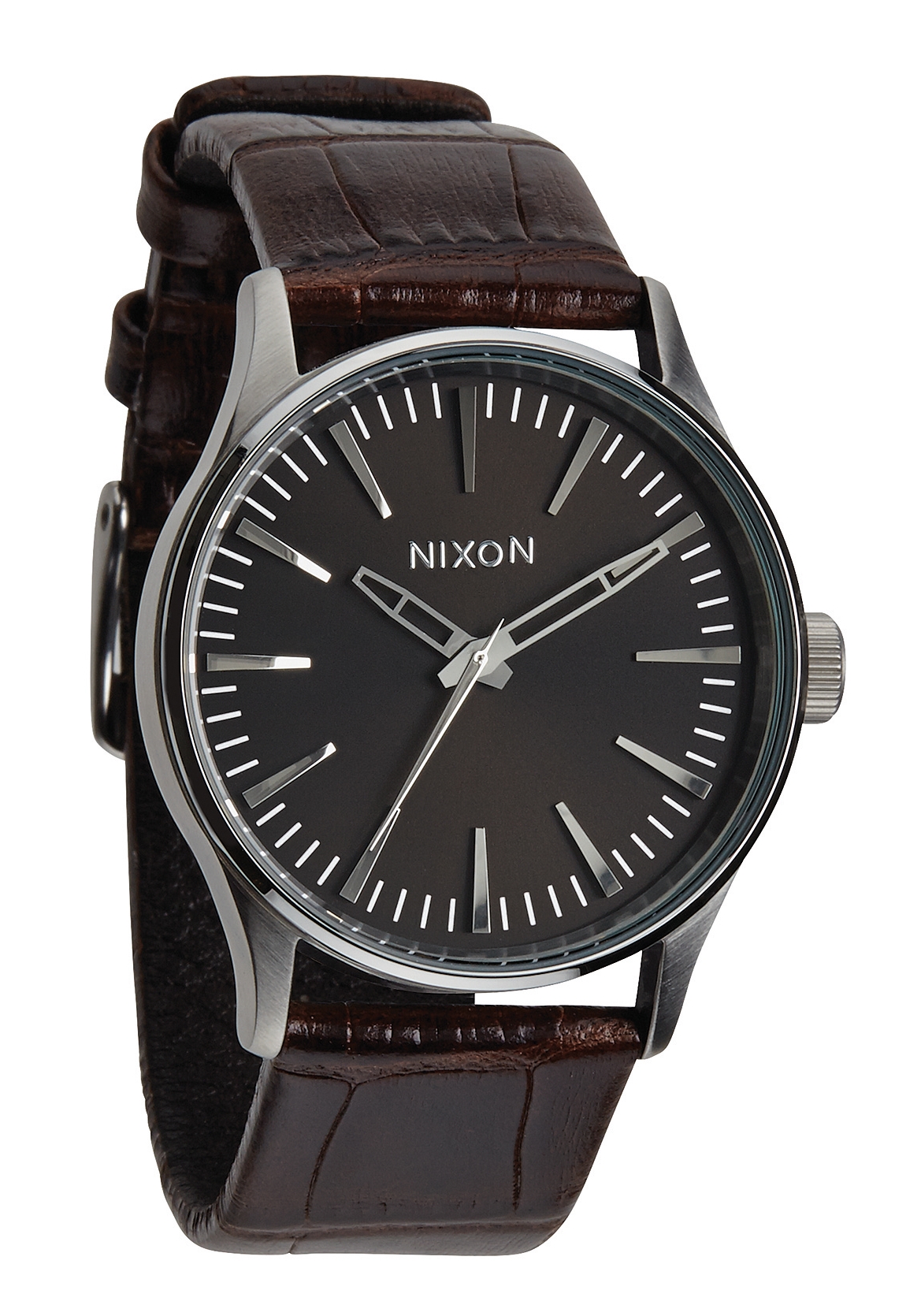 Nixon The Sentry 38 Leather Brown Gator A3771887