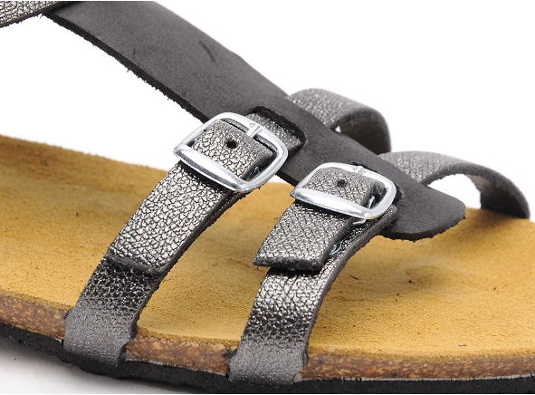 Plakton nu pieds plats femme mam almond noir