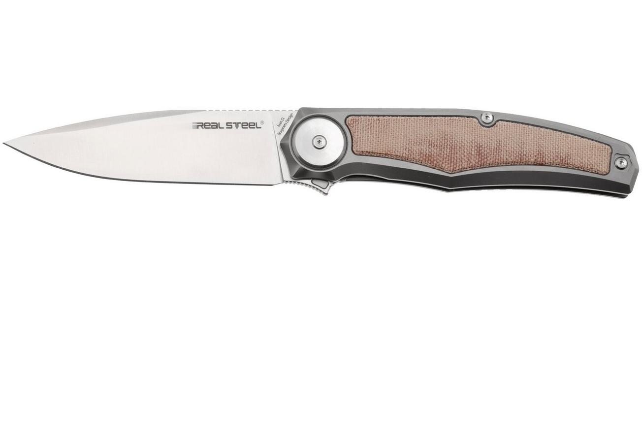 Real Steel Avangard 9782 Satin M390, Titanium Natural Micarta, zakmes, Ivan Braginets design