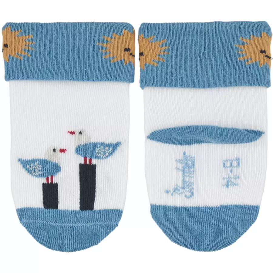 Sterntaler Baby-Söckchen 3er-Pack Möwe weiß