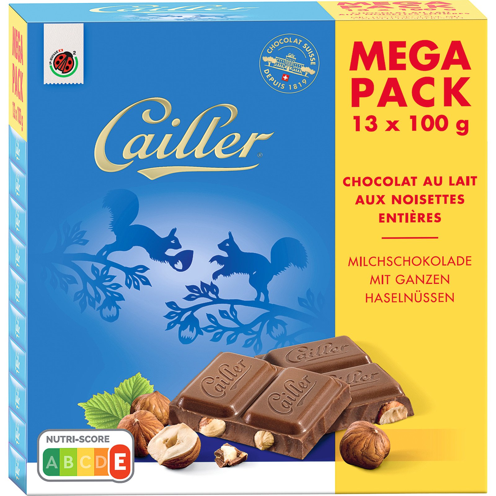 Cailler Mega-Pack Milch Haselnuss 13 x 100 g