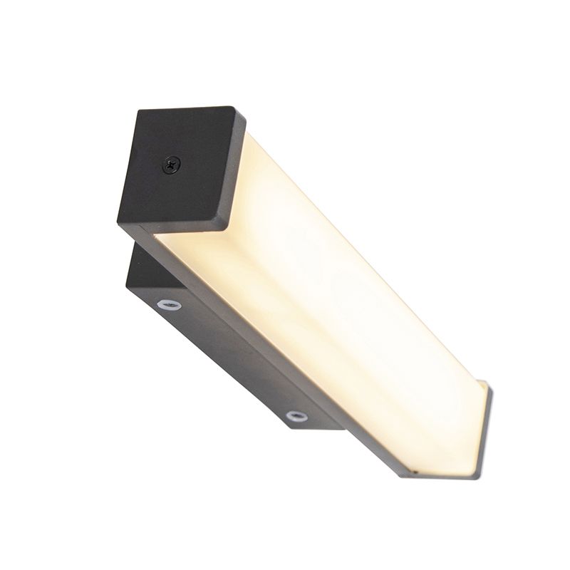 Moderne wandlamp zwart 32cm incl LED IP44 - Cascada