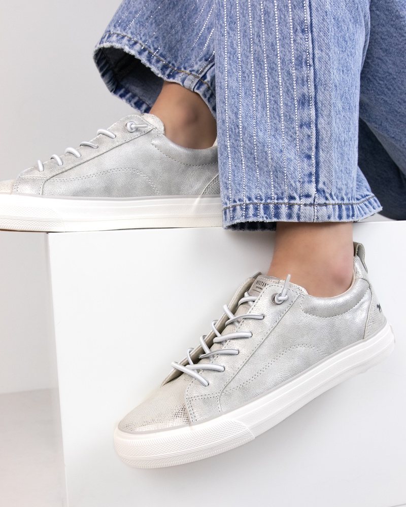 Mustang Lage sneakers  - zilver