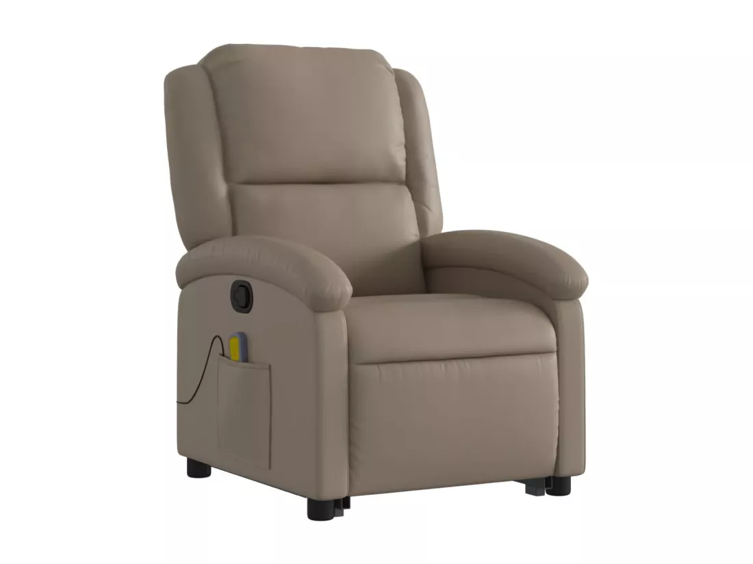 Fauteuil inclinable massant Cappuccino Similicuir
