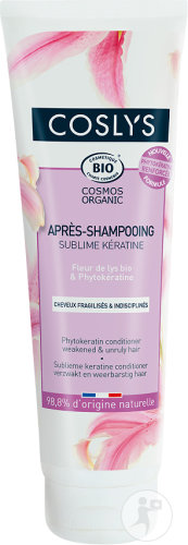 Coslys Après-Shampoing Sublime Kératine Cheveux Fragilisés Et Indisciplinés Bio Tube 250ml