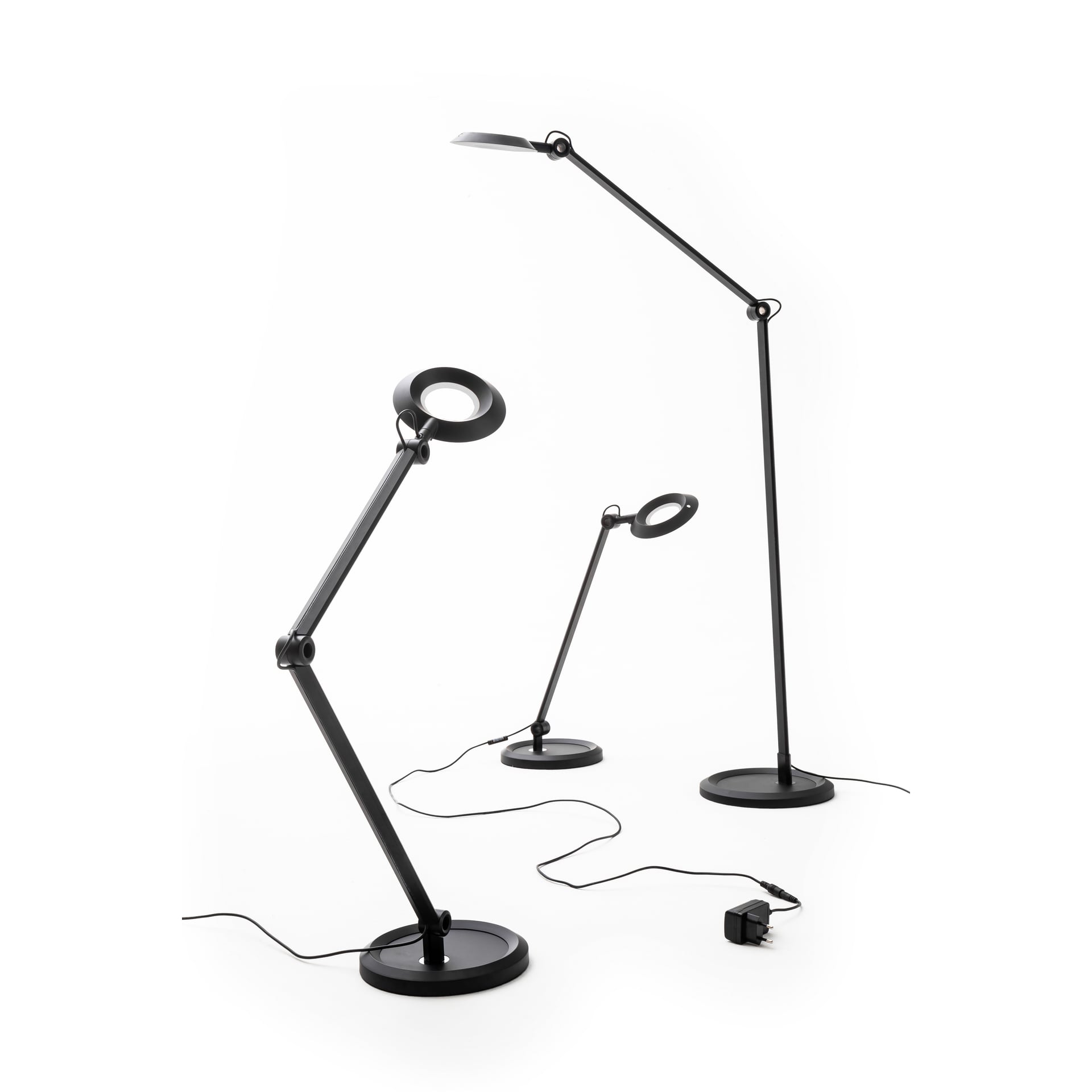 easy! by FHL LED Stehlampe Office schwarz 23x50cm H128cm
