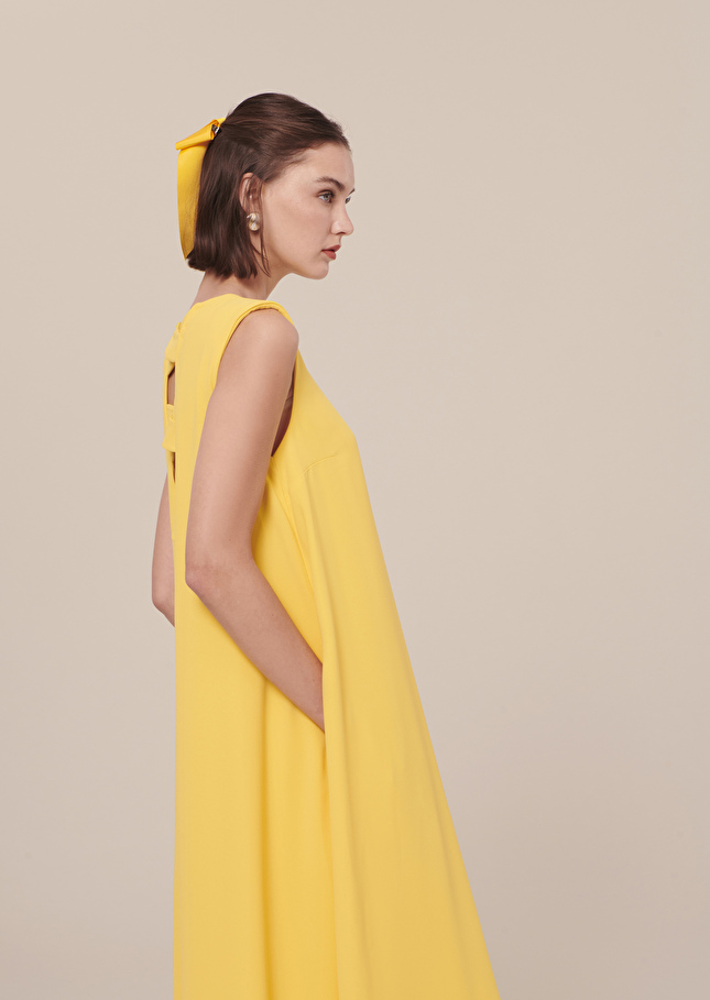 Robe Roxyjaune en crêpe