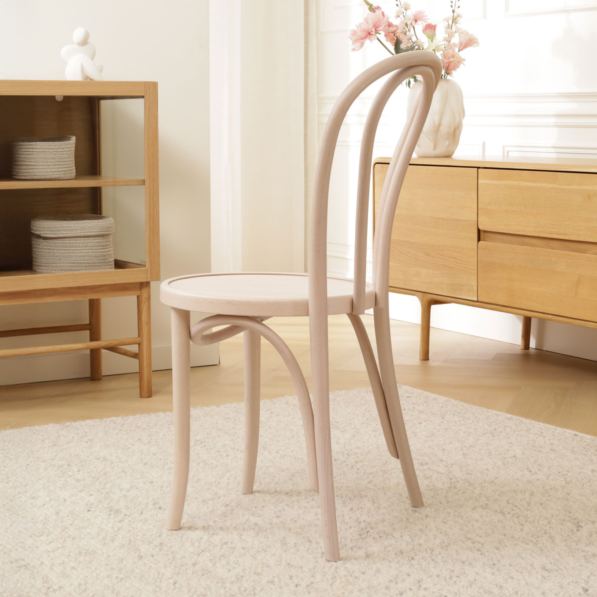 Houten bistrostoel Vienna Thonet No. 18 - whitewash