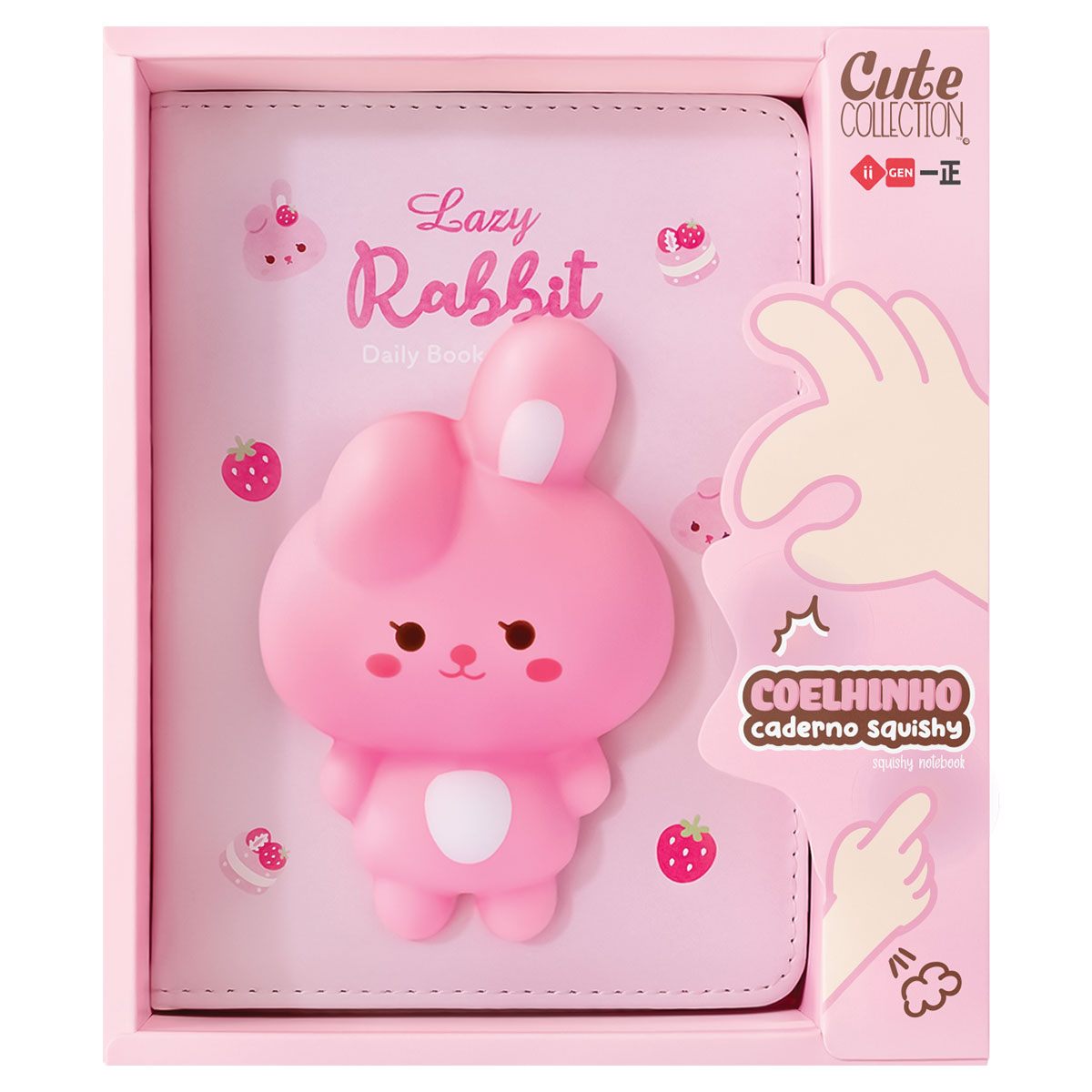 CADERNO COELHO SQUISHY CUTE COLLETION