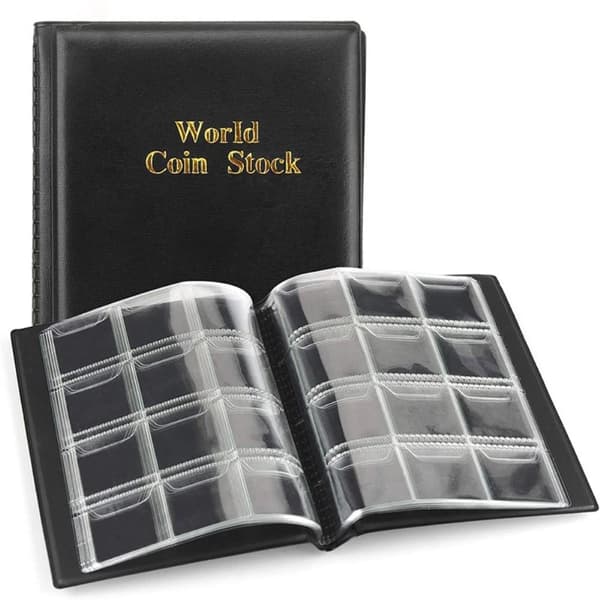 Valutamynter Album mynter Valutasamling Binder Lommemynter