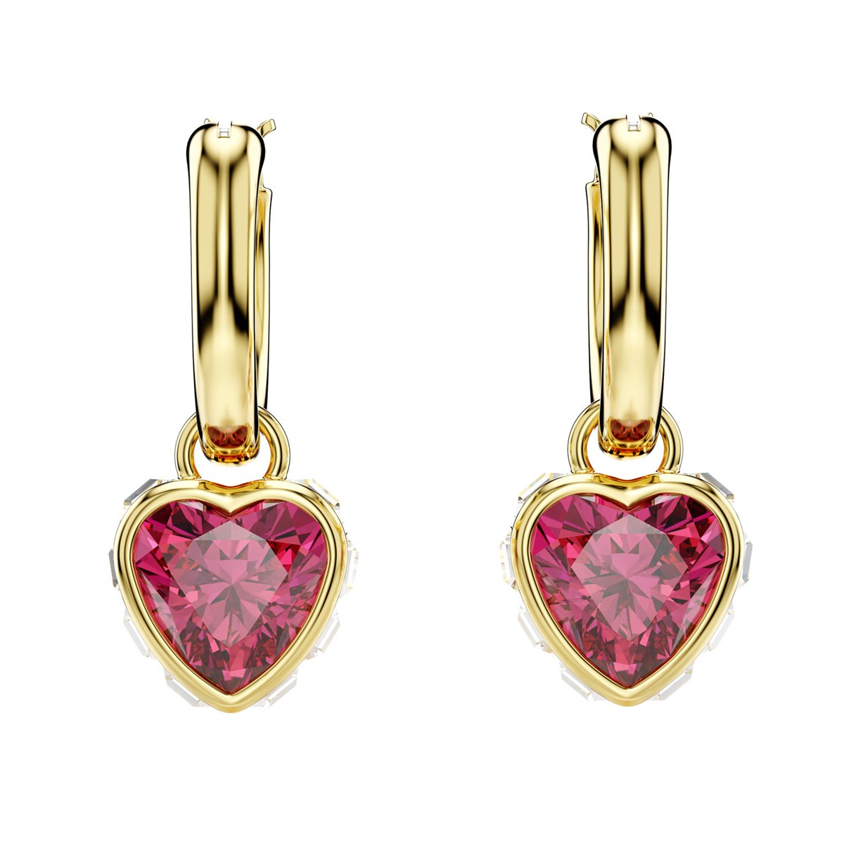 Boucles d'oreilles pendantes Swarovski Stillacoeur rouge