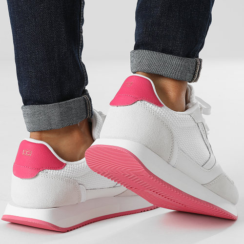 Baskets Femme Essential Mesh Runner 7381 White Bright Cerise Pink