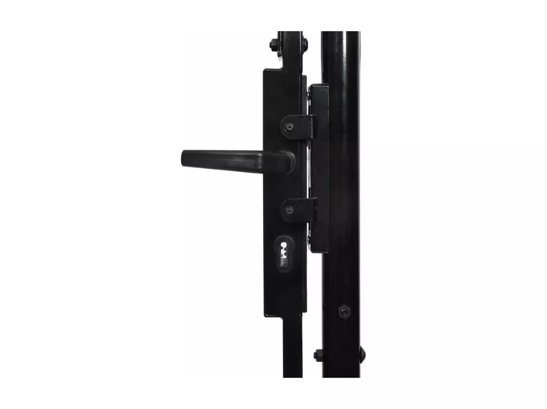 Double portail avec haut sous forme de lance 300 x 150 cm