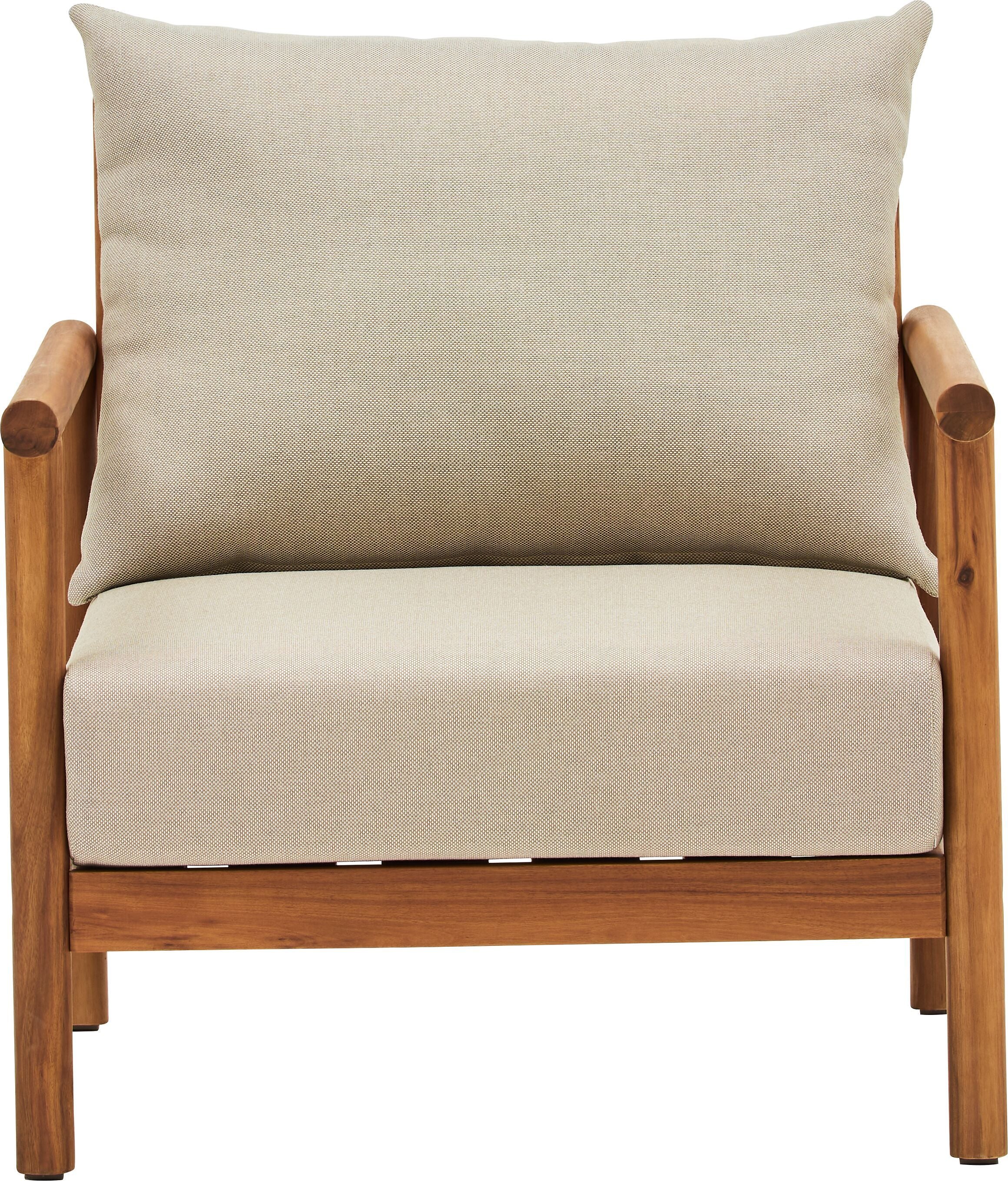 PANAREA Loungesessel - Hellgrau / B: 73.0 cm x T: 87.0 cm x H: 73.0 cm