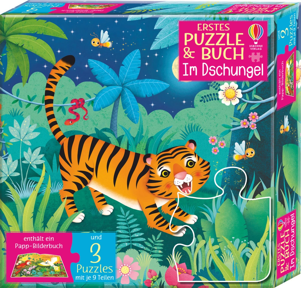 Erstes Puzzle & Buch: Im Dschungel