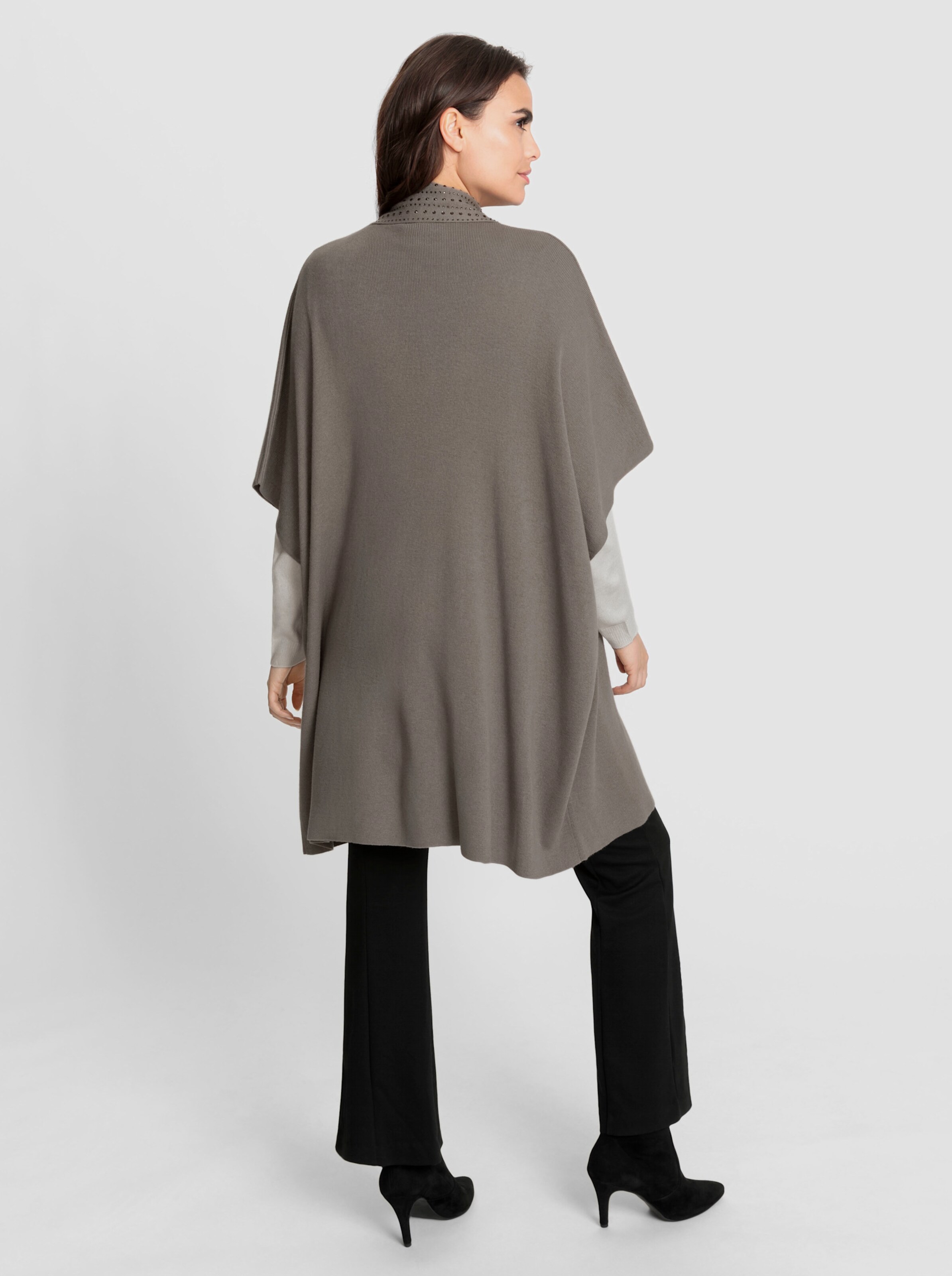 Long-Strickjacke