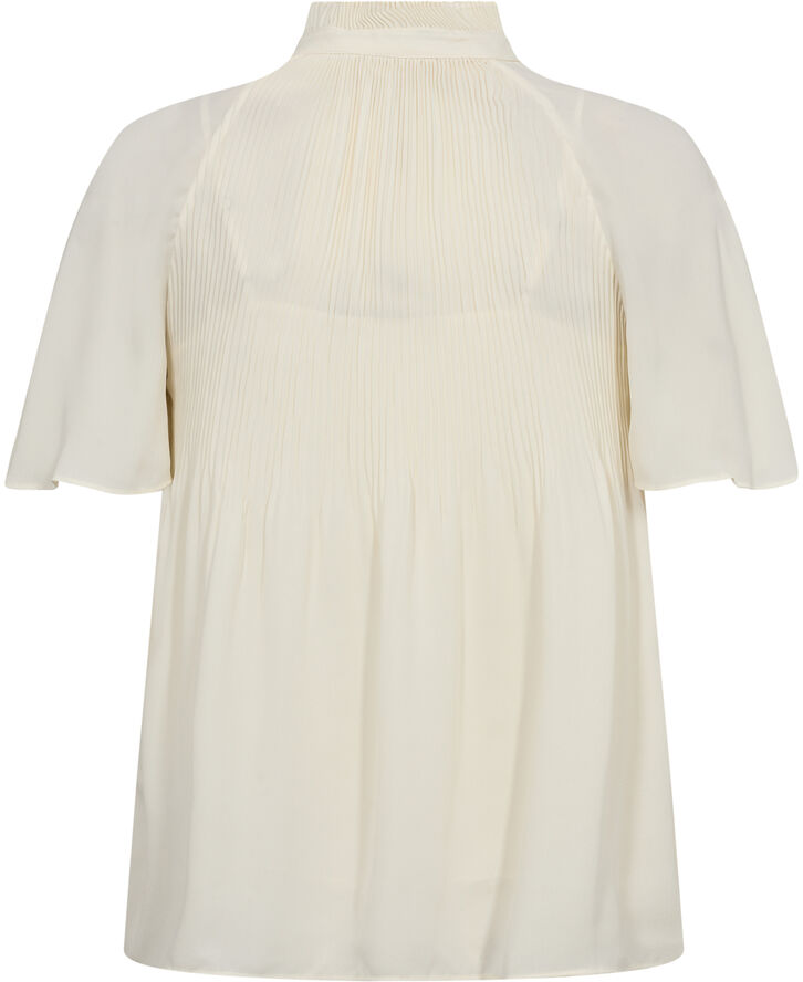 Lauren Ralph Lauren Pleated Georgette Blouse Mascarpone cream