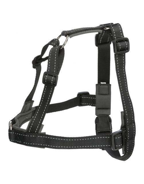 Trixie Lead'N'Walk Soft Tuig Zwart - Hondenharnas