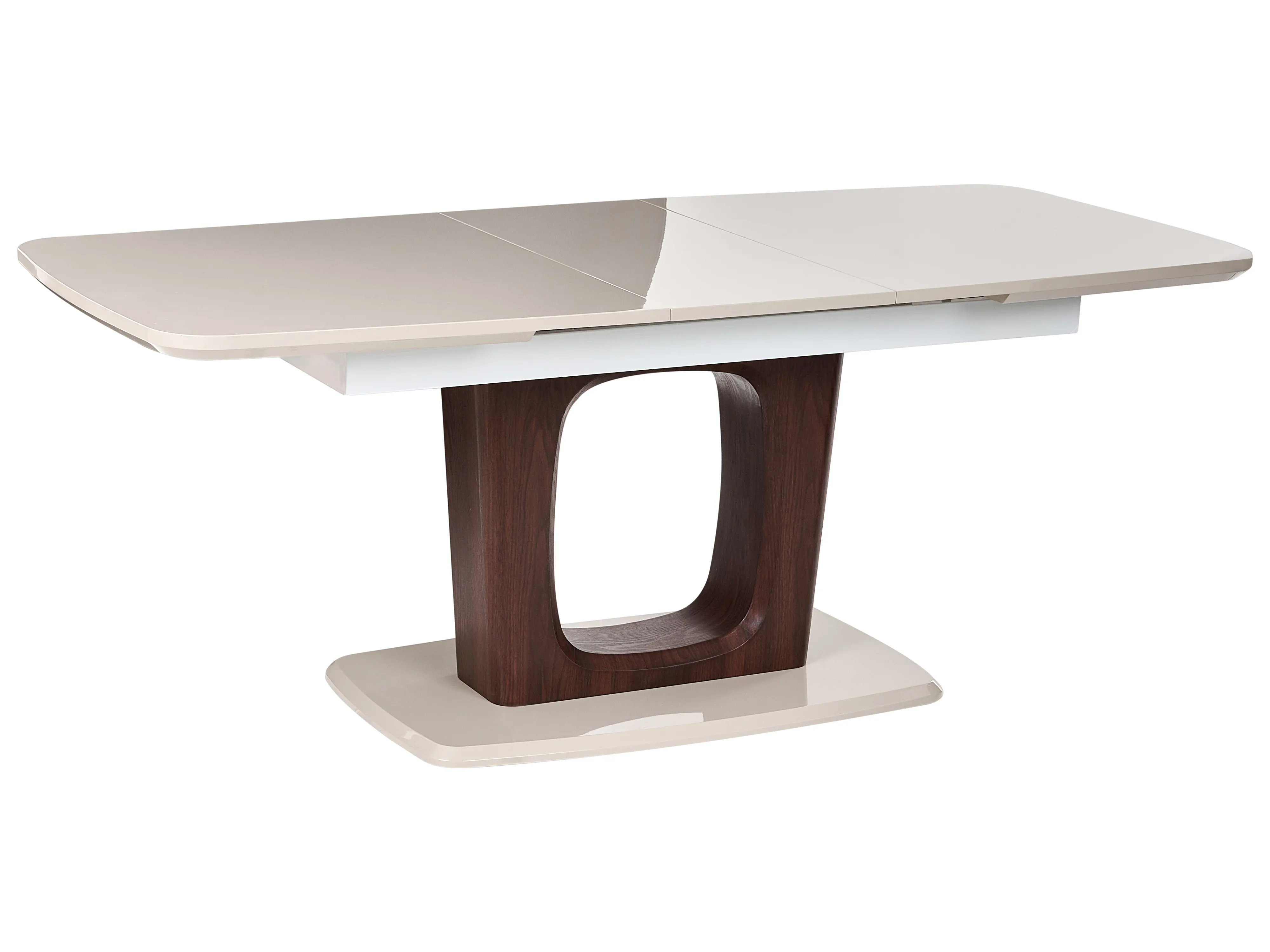 Eettafel uitschuifbaar BERRIGAN Lichtbeige 90 cm 160/200 cm