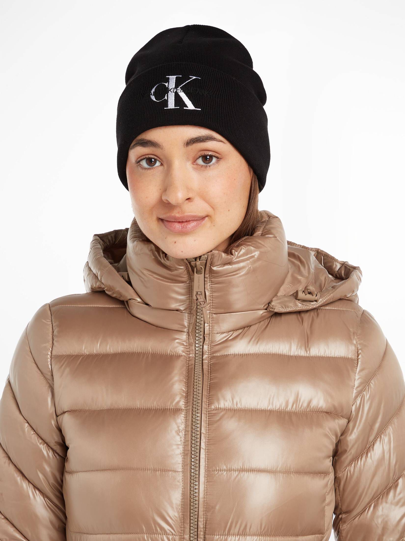 CALVIN KLEIN JEANS| Damen Strickmütze MONOGRAM BEANIE