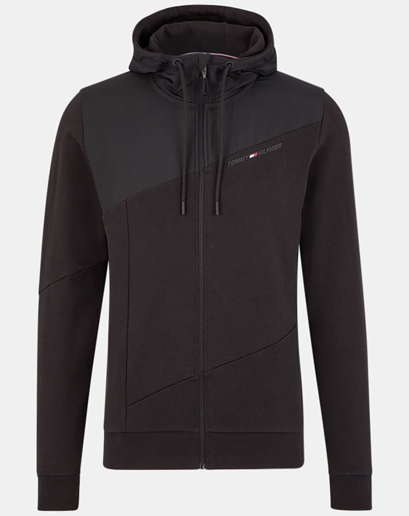 Tommy Hilfiger Sweat zippé mix sport hoody noir
