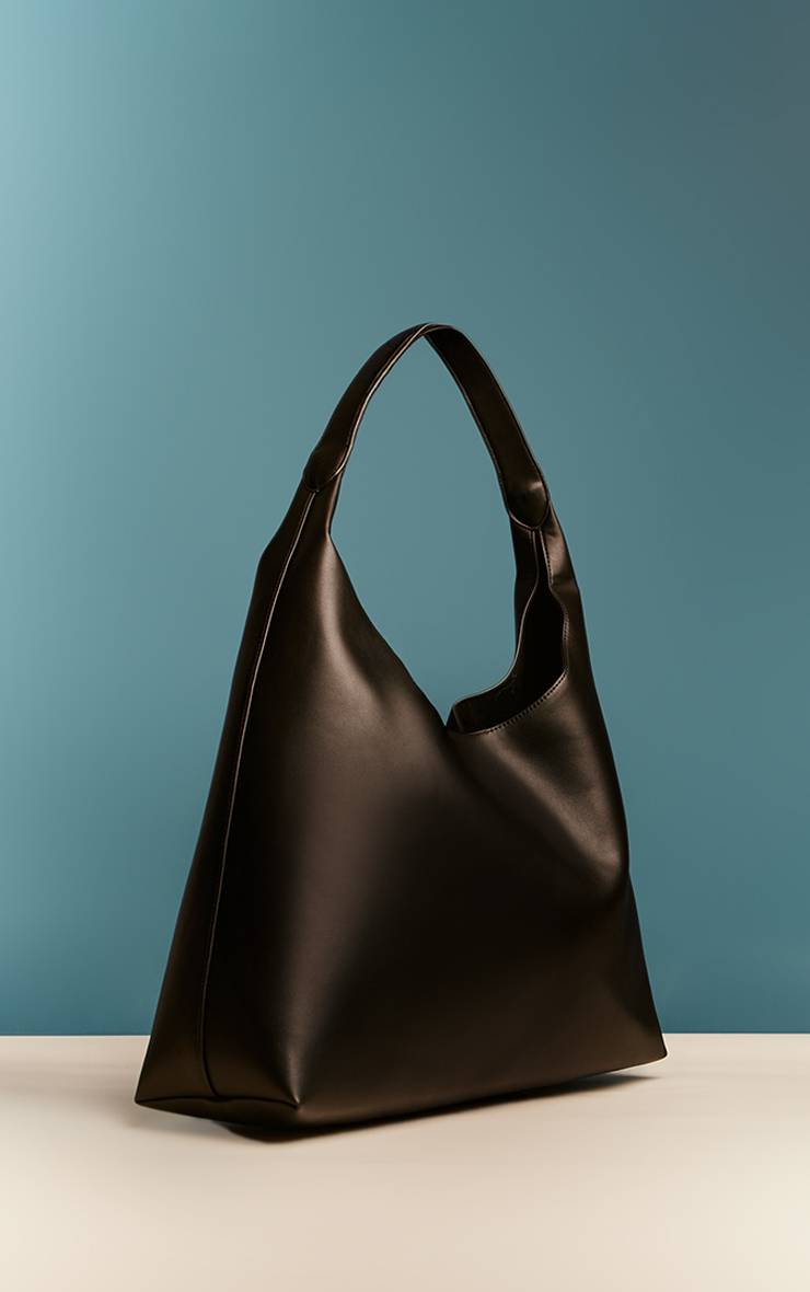 Noir Sac Cabas Structuré En Synthétique