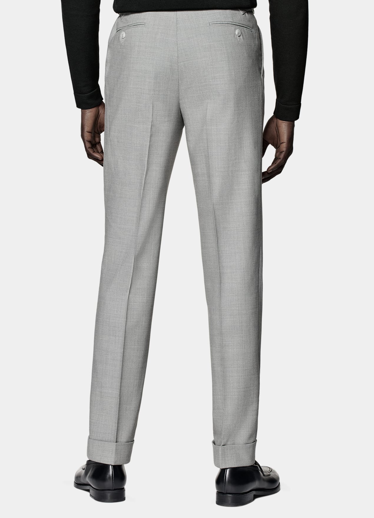 Pantalon Slim Leg Tapered gris clair