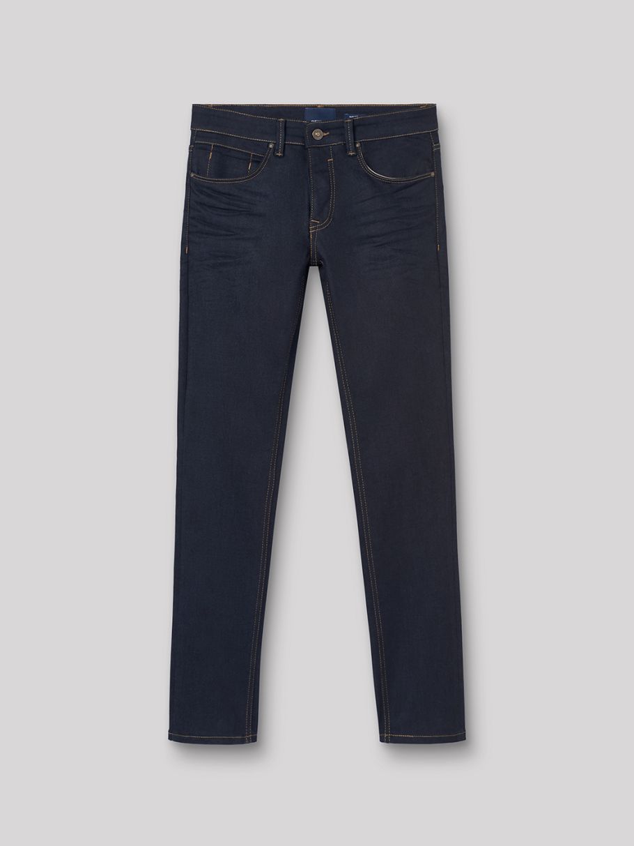 Jean slim en coton élasthane brut