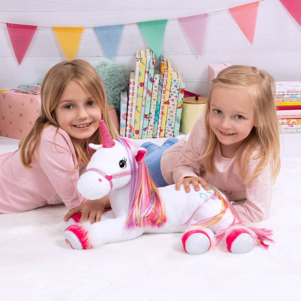 Pluchen eenhoorn knuffel met licht en geluid
